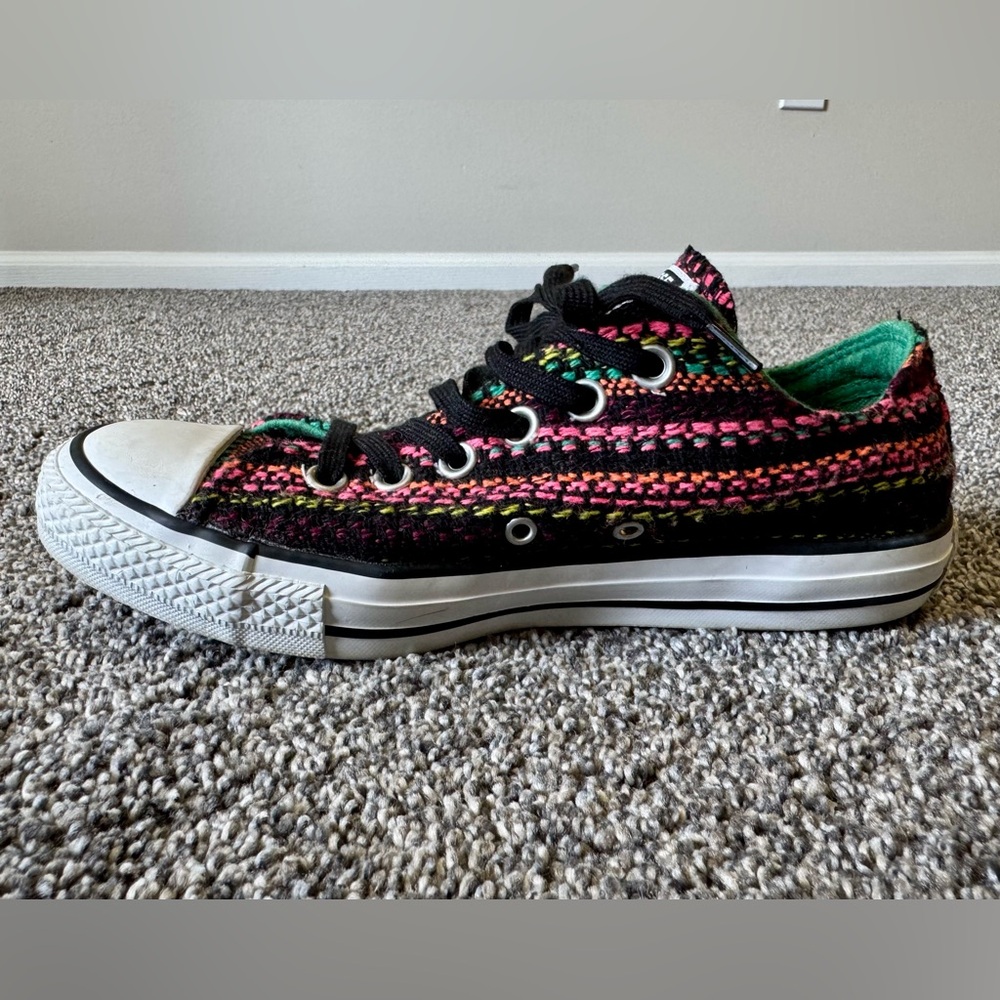 Converse All Star Parakeet OX Rainbow Knit Sneakers Low Top Women's Size 8 - Picture 5 of 12